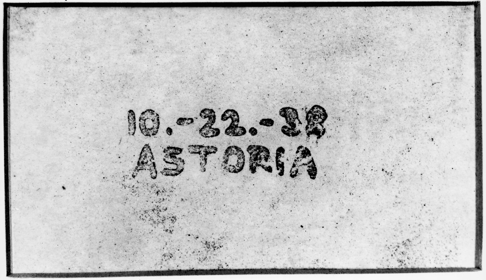 The world’s first xerographic image, made by Chester Carlson, 1938:144271-050-A263FFFA
